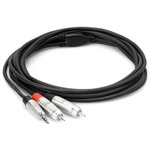 Load image into Gallery viewer, Hosa Technology 3.5mm TRS to Dual RCA Pro Stereo Breakout Y-Cable 10&#39;
