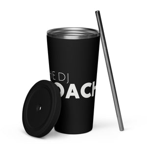 Insulated tumbler with a straw
