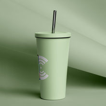 Load image into Gallery viewer, Insulated tumbler with a straw
