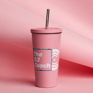 Insulated tumbler with a straw