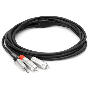 Hosa Technology 3.5mm TRS to Dual RCA Pro Stereo Breakout Y-Cable 10'