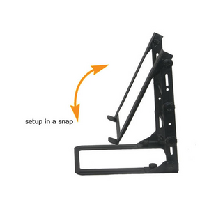Odyssey BLACK L STAND MOBILE FOLDING LAPTOP/GEAR STAND WITH TABLE/CASE CLAMPS
